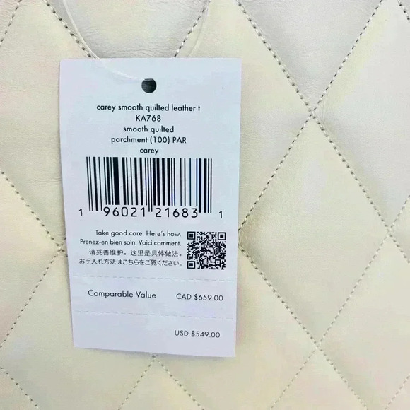 Kate spade purse carey tote shoulder bag parchment - Picture 10 of 10